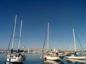 The water looked like glass in the harbour