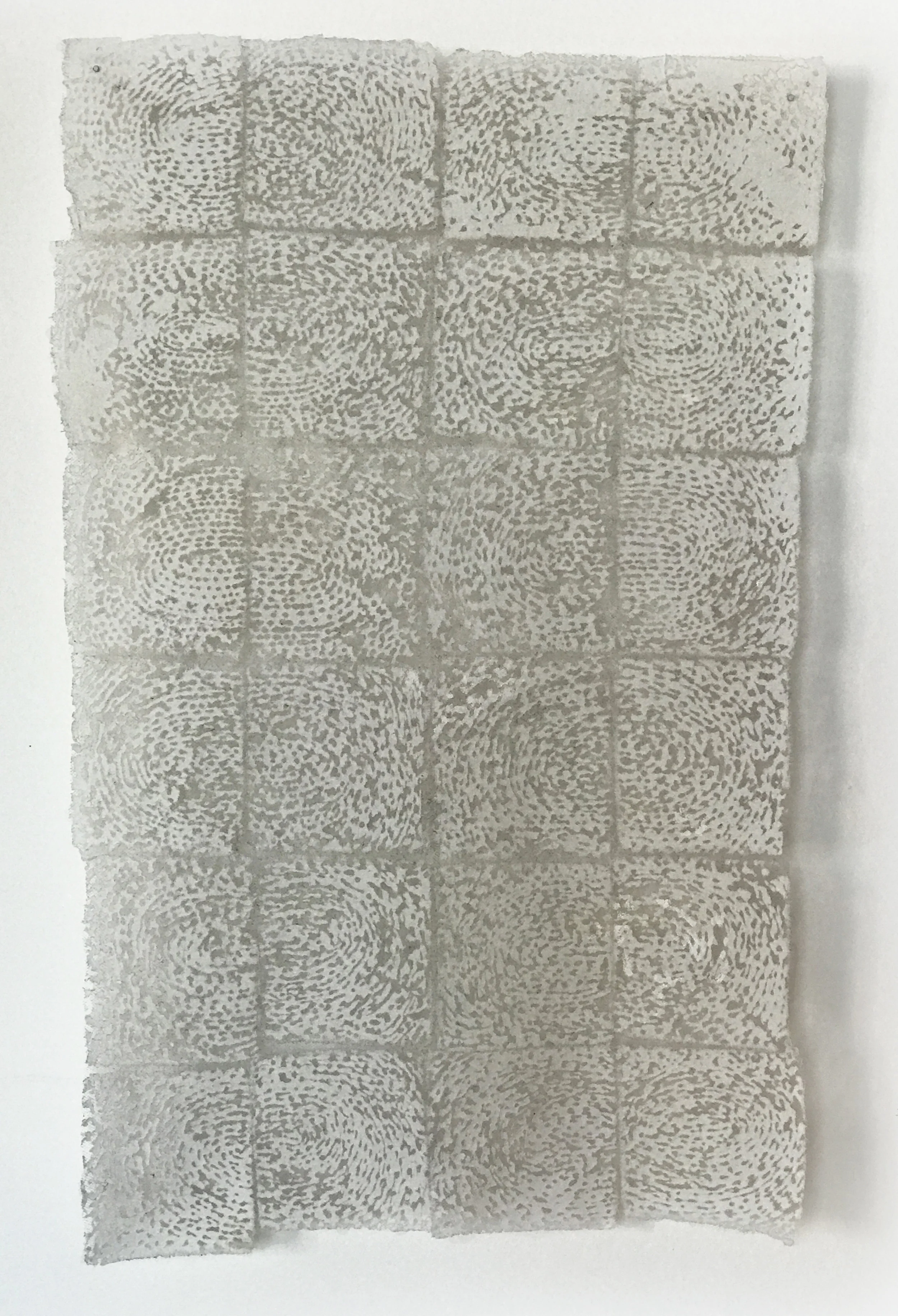 Quietly cotton, nylon 23" x 14" 2002