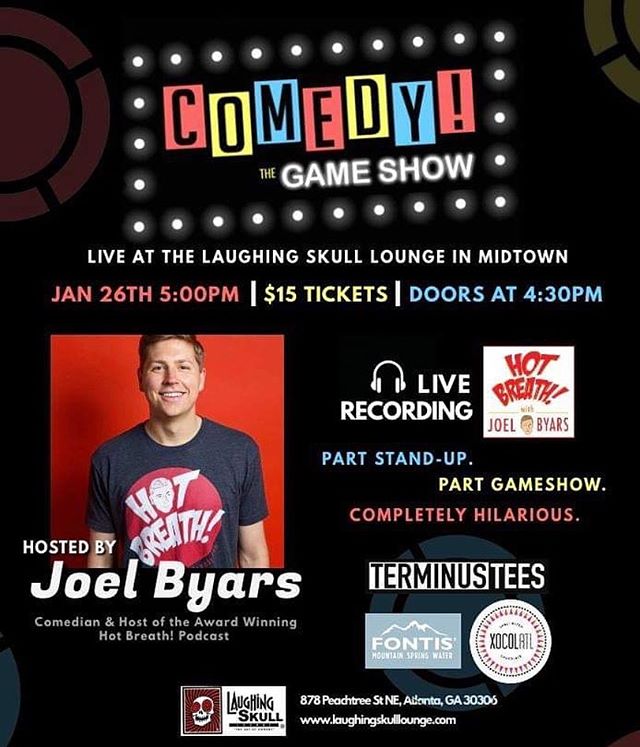 I&rsquo;ll be working the controls this Saturday at 5pm! You should come! Get tickets before the sell the eff out: http://bit.ly/2HmUFlh |
#hotbreathpodcast #comedythegameshow #laughingskulllounge #atlcomedy #gameshow #standupcomedy #wemadeit #iselle