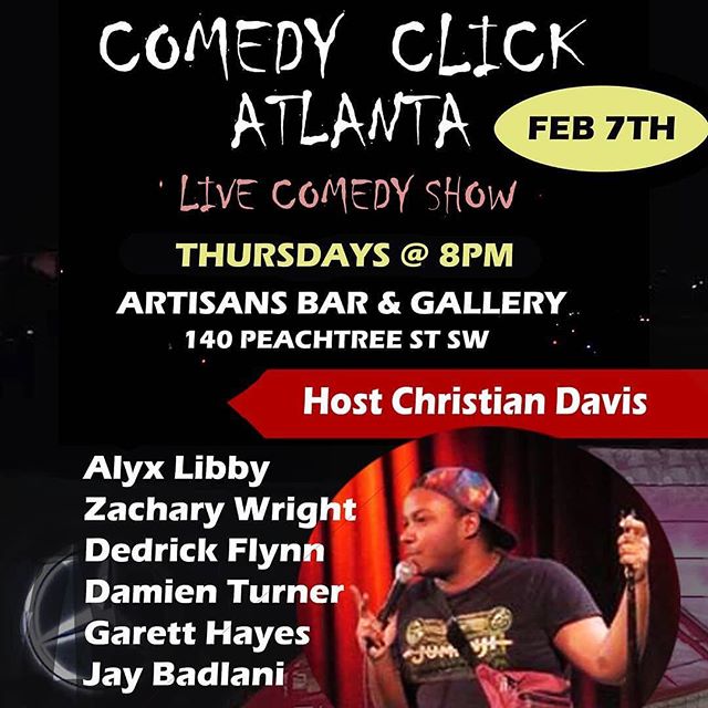 Excited for a fun show tonight hosted by @chronsolo at @artisansbarandgallery in Atlanta; you should come!
#atlcomedy #liveshow #comedyshow #atlantacomedy #comedyclickatlanta