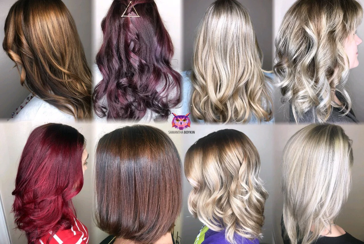 Some of the beautiful diverse colors I have created using my Trionics Hair Care products.