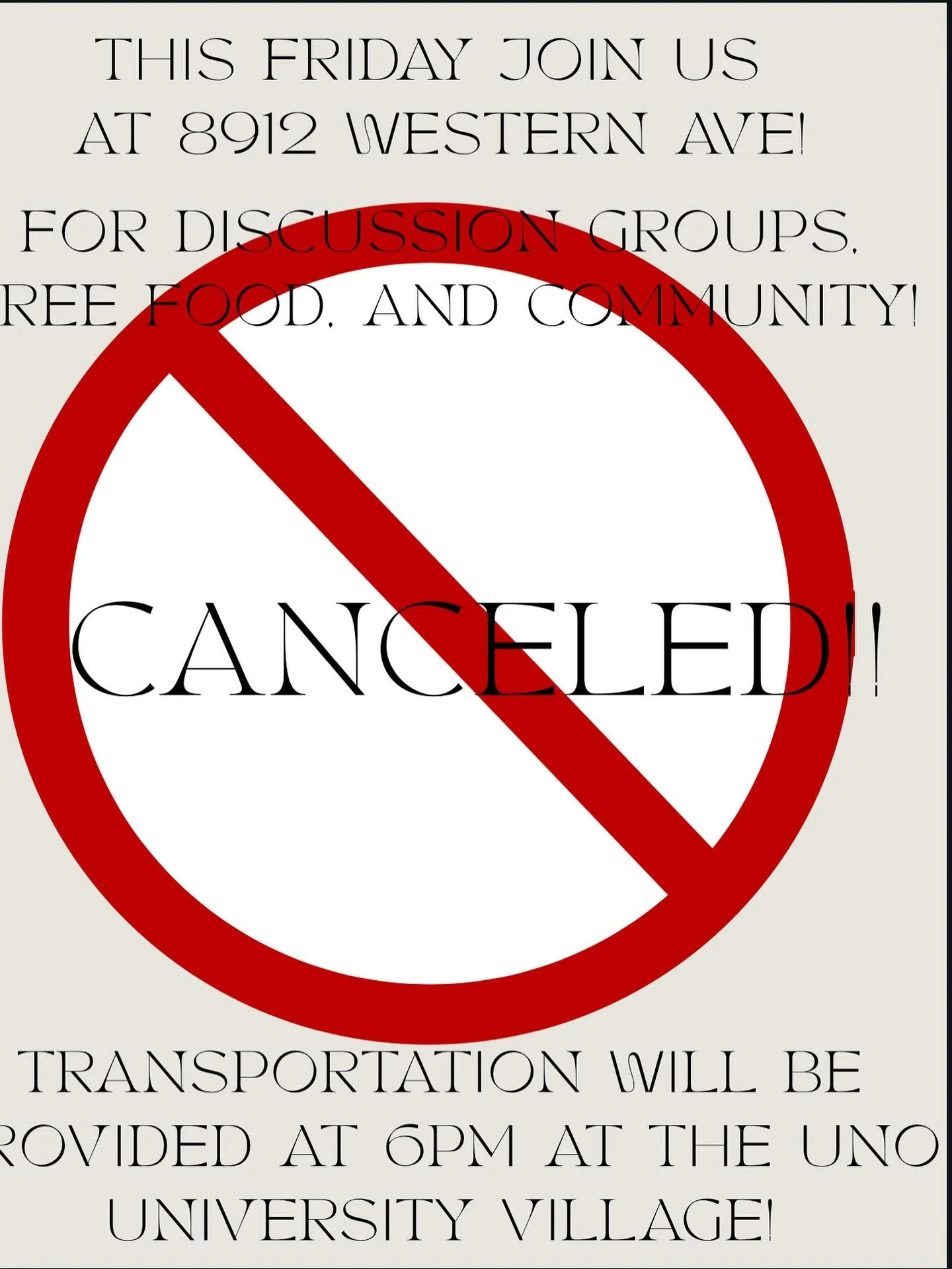 Home group at Julie&rsquo;s house is unfortunately canceled this week. See you next week!