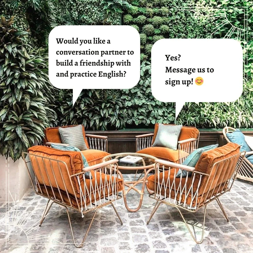 Hey international friends- we have volunteers ready to meet with you 2-4 times per month. If you are interested and available, dm us to get on the list! 🤗🗣️