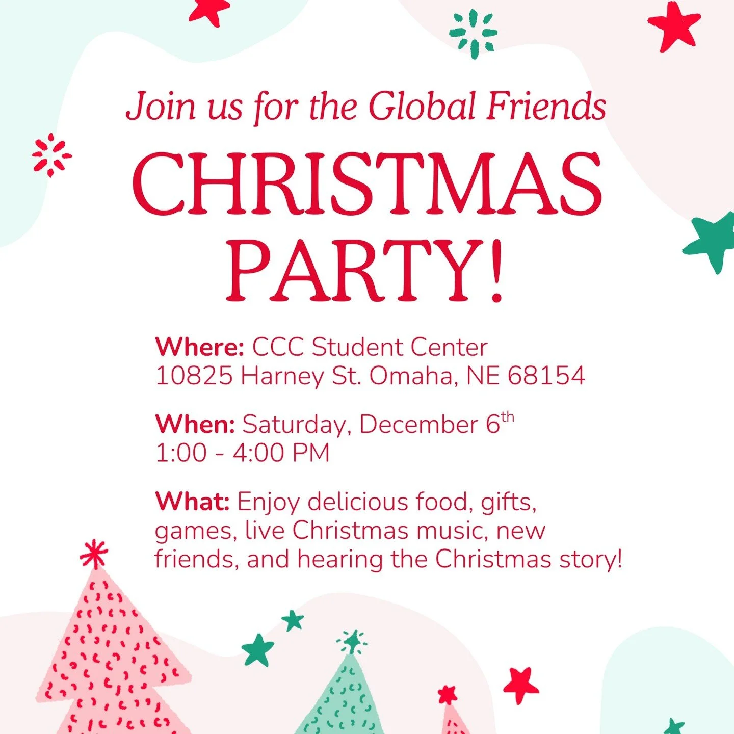 Happy December! Our Christmas Party is this Saturday! ❄️☃️

Don't miss our most popular event of the year! 🎄🎁 Swipe to see transportation info! 🚐 Feel free to dress festive and we will see you there!