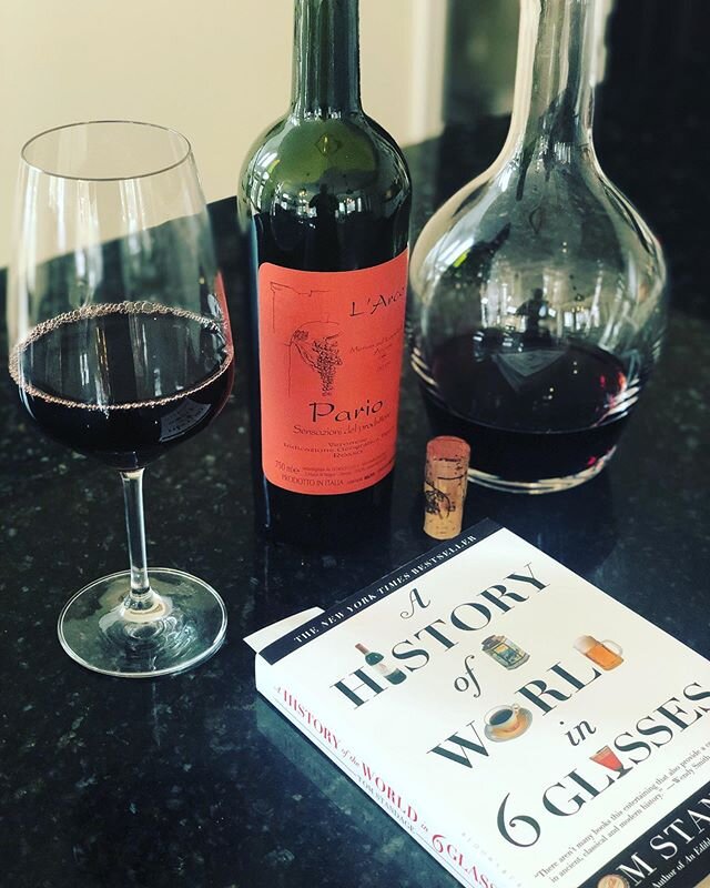 The best part of a snow day. A spectacular Italian red that I have had laying down for a while and a great book. #wineisasacrament Thanks for the decanter @p.l.oneill22 !