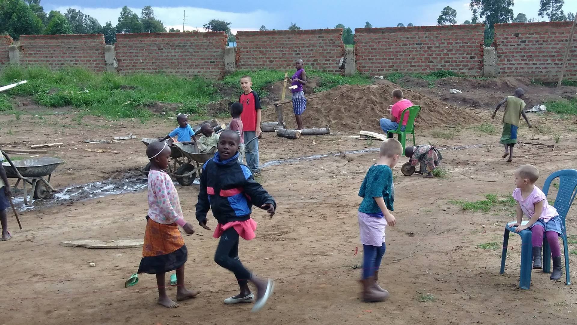 Some of the MCH kids playing in the yard.