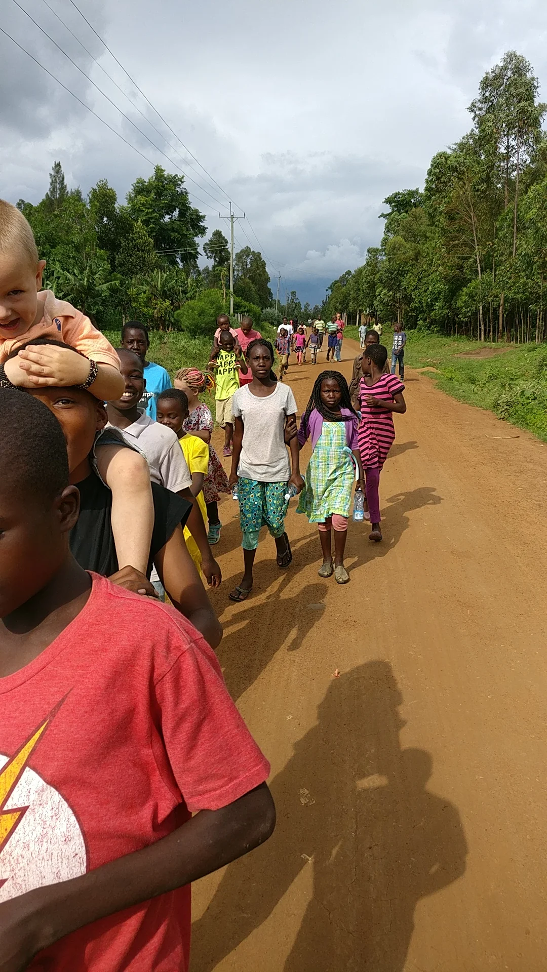 everyone walking a quarter mi to the soccer play place..