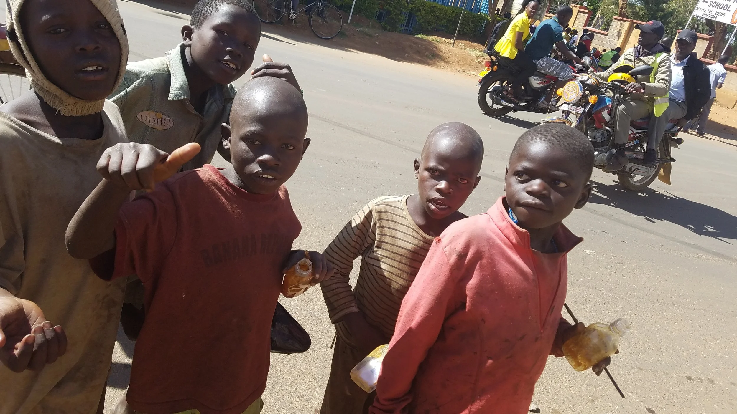 Eugene (second from right) and the other 4 boys on that day in December 2016.