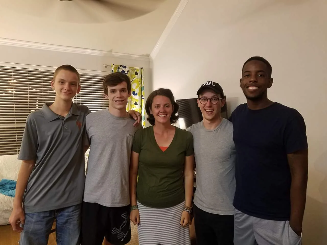 Karson the Lion-Hearted (far left) with his Mama and 3 older brothers.