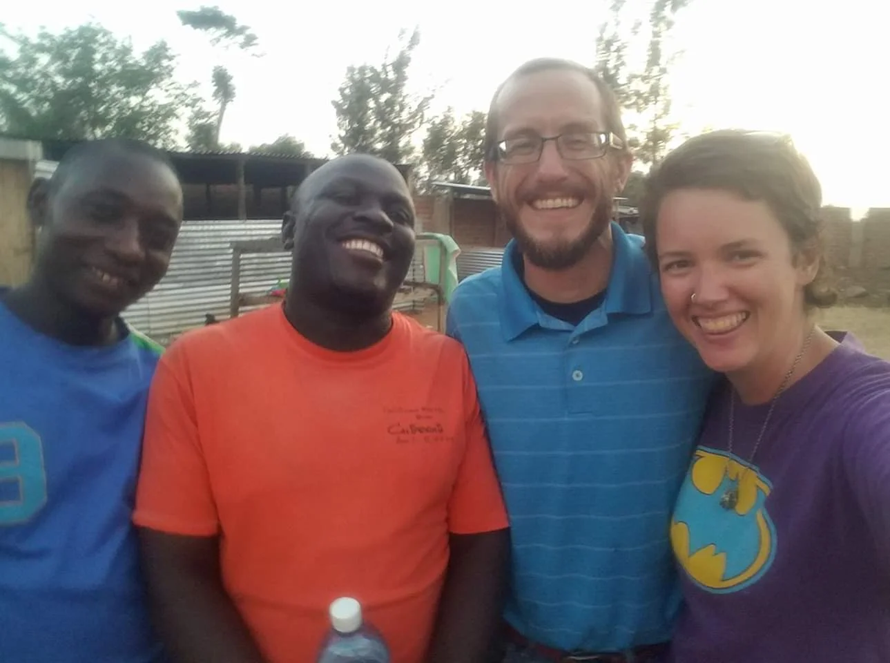 Nickson far left, with Kepha, Jeff and I.