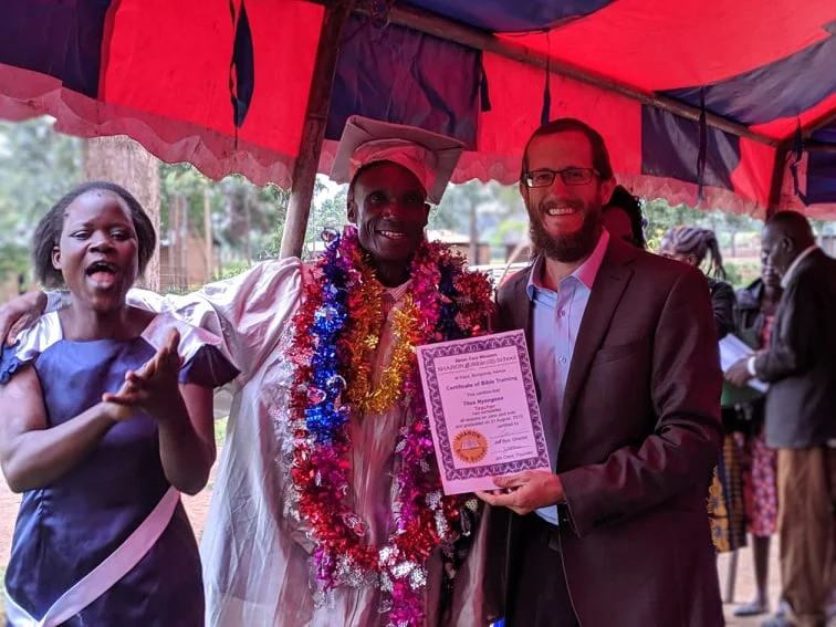 Pastor Titus and his wife at our recent Mercy Ministries Bible School graduation.