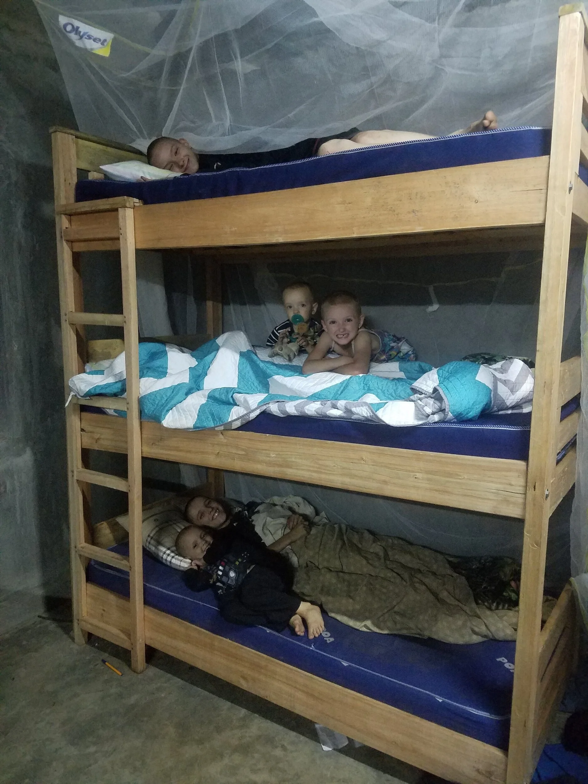 This was in the living room of Mercy Home when we first moved in. All of our kids lived in here until we were able to finish other rooms in the home.