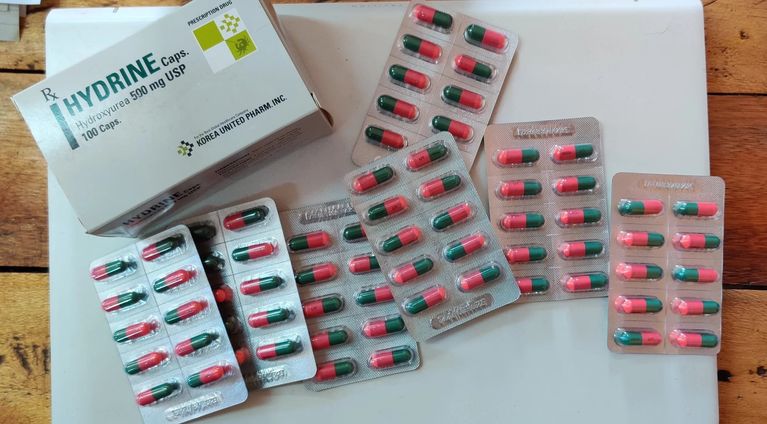 This is sickle cell medication that he provide for 2 children outside of our home. It is about 35 cents per capsule which is too much for many families.