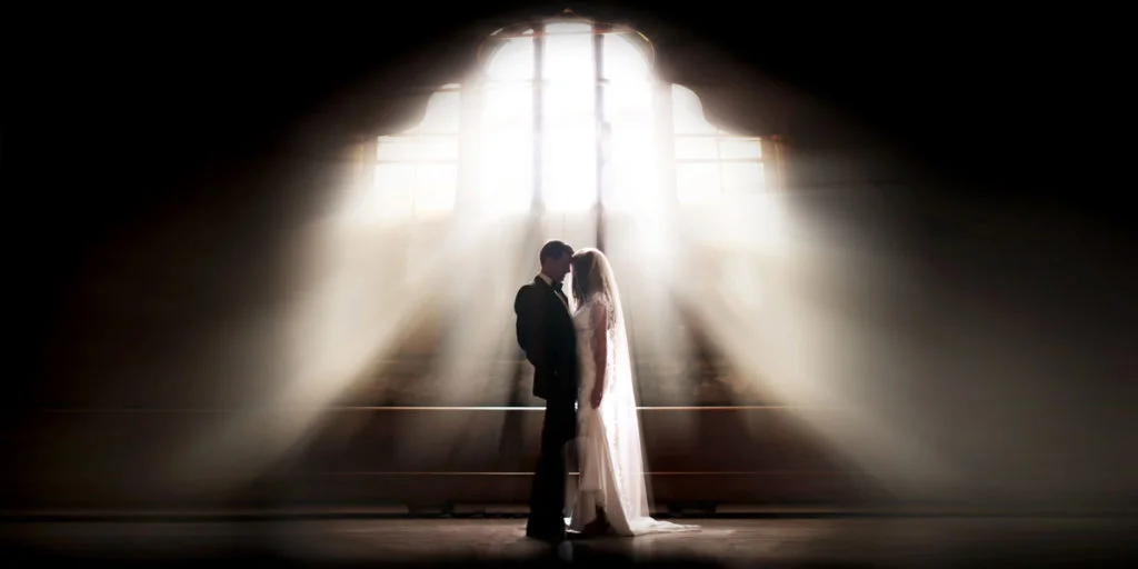 Stunning wedding photo by Clane Gessel. You can tell he enjoys his work. © Clane Gessel