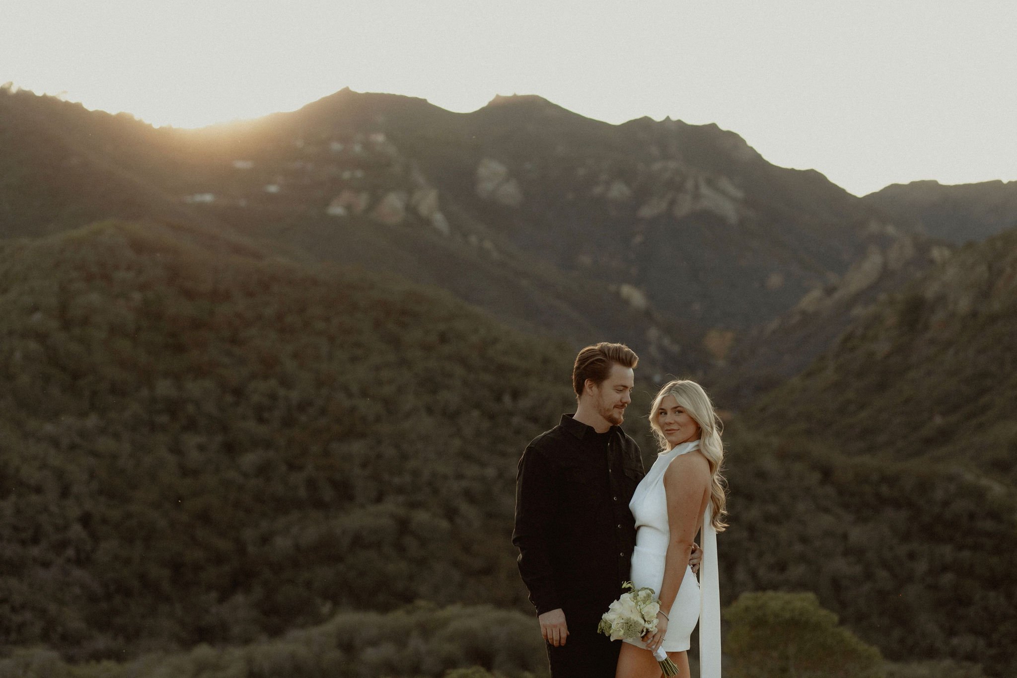 engagement shoot with motorcycle in ventura county