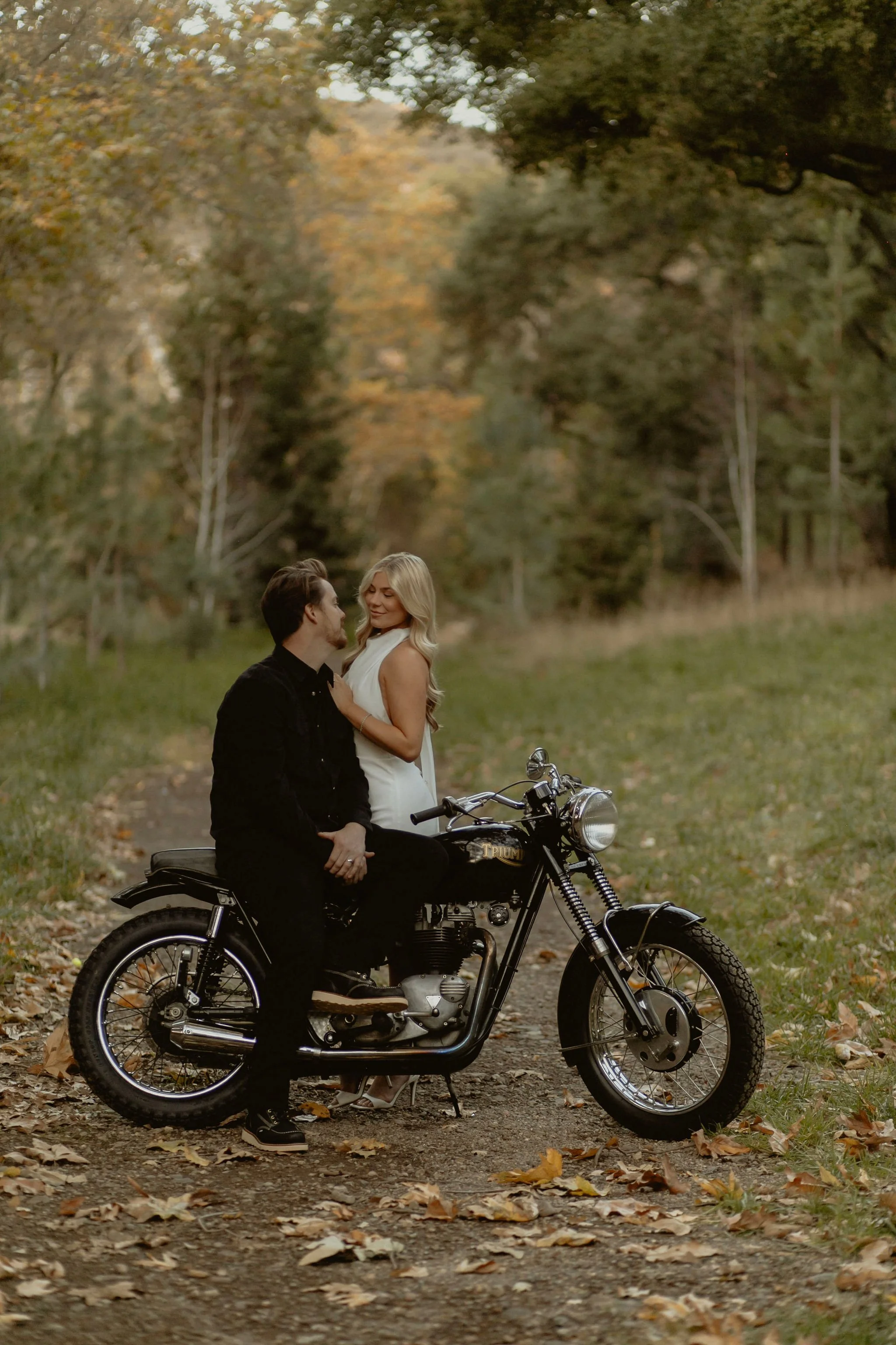 motorcycle engagement photographer, westlake village, california