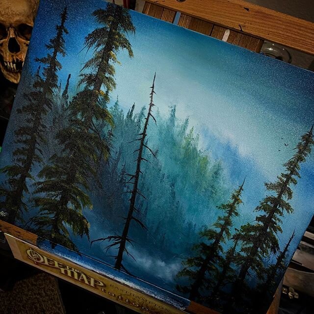 Cool forest view. 11x14 Oil on canvas. Back to creepy stuff from here out for a while. #rosevilletattooco #oilpainting #getchucked #chuckjamesart #oiloncanvas #landscape #painting #art #artdriven #stayhome #artist #sacramentoartist #forest #landscape