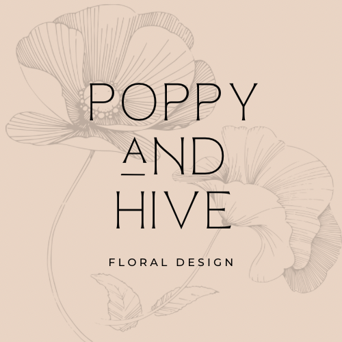 Logo for Poppy and Hive Floral Design
