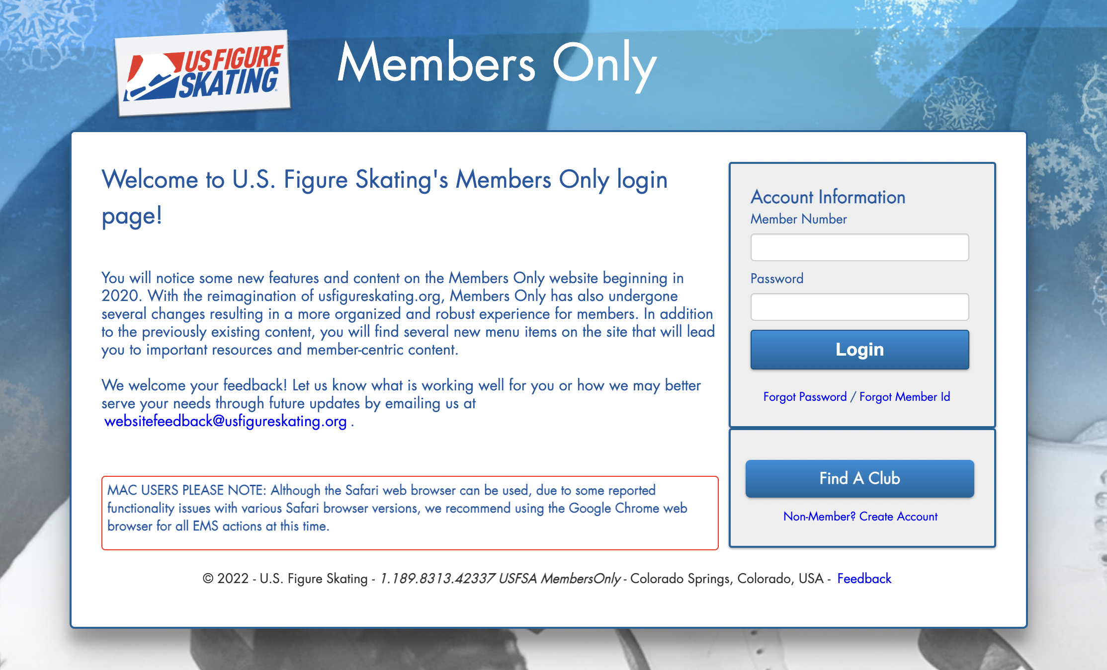usfsa members only