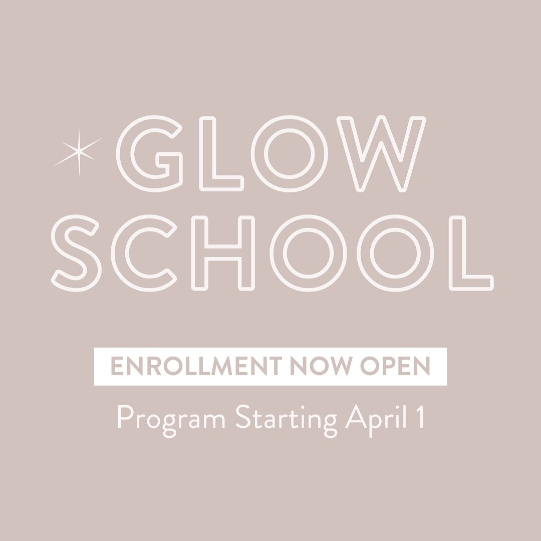 Today is the last day to enroll in GLOW SCHOOL, beauties ✨ Link in bio

#theglowlife #glowschool
