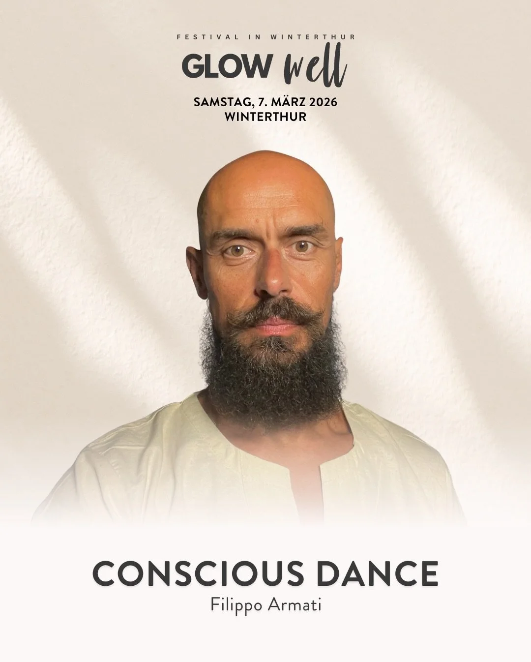 💫 Conscious Dance am Glow Well Festival

This introductory session with Filippo Armati invites you into a gentle, exploratory movement practice rooted in somatic awareness, listening, and presence. Through guided improvisation, sensory attention, an
