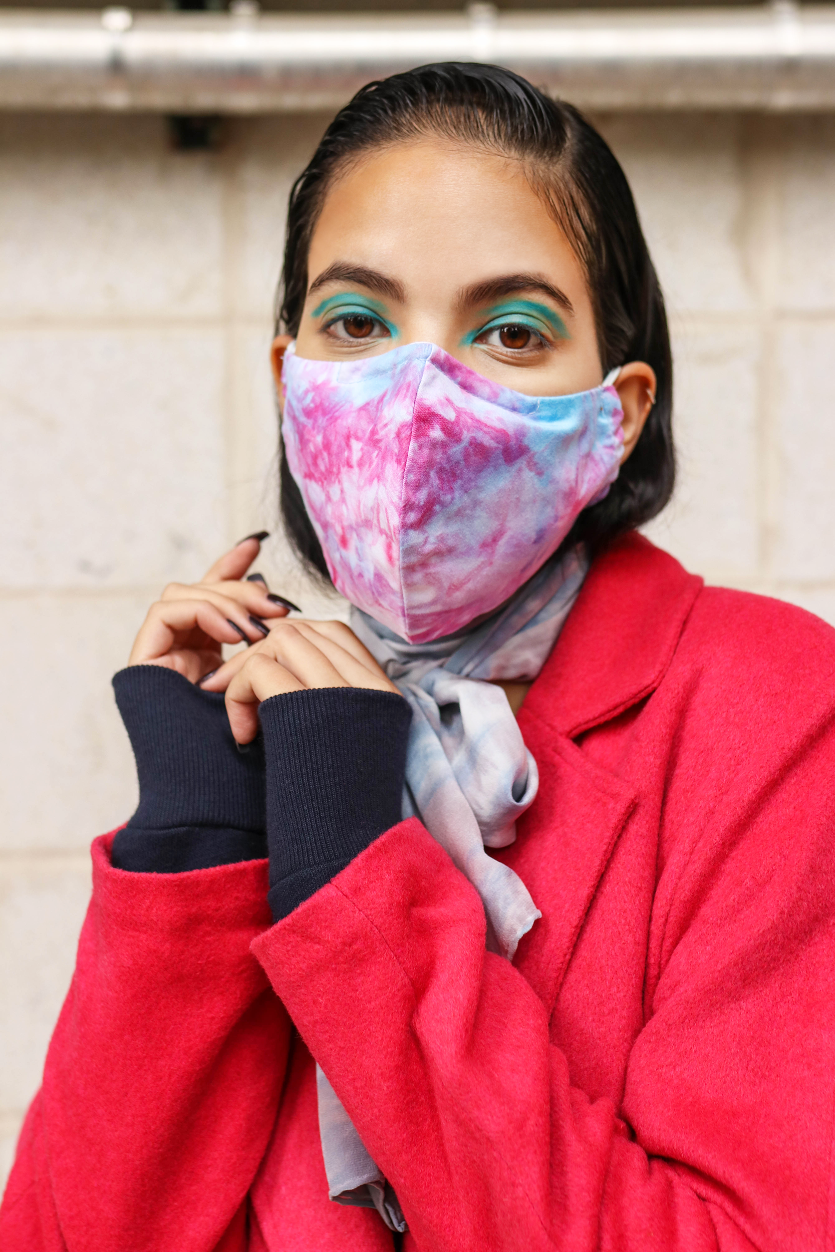 Tie-Dye Cotton Face Mask: Multi-Colored