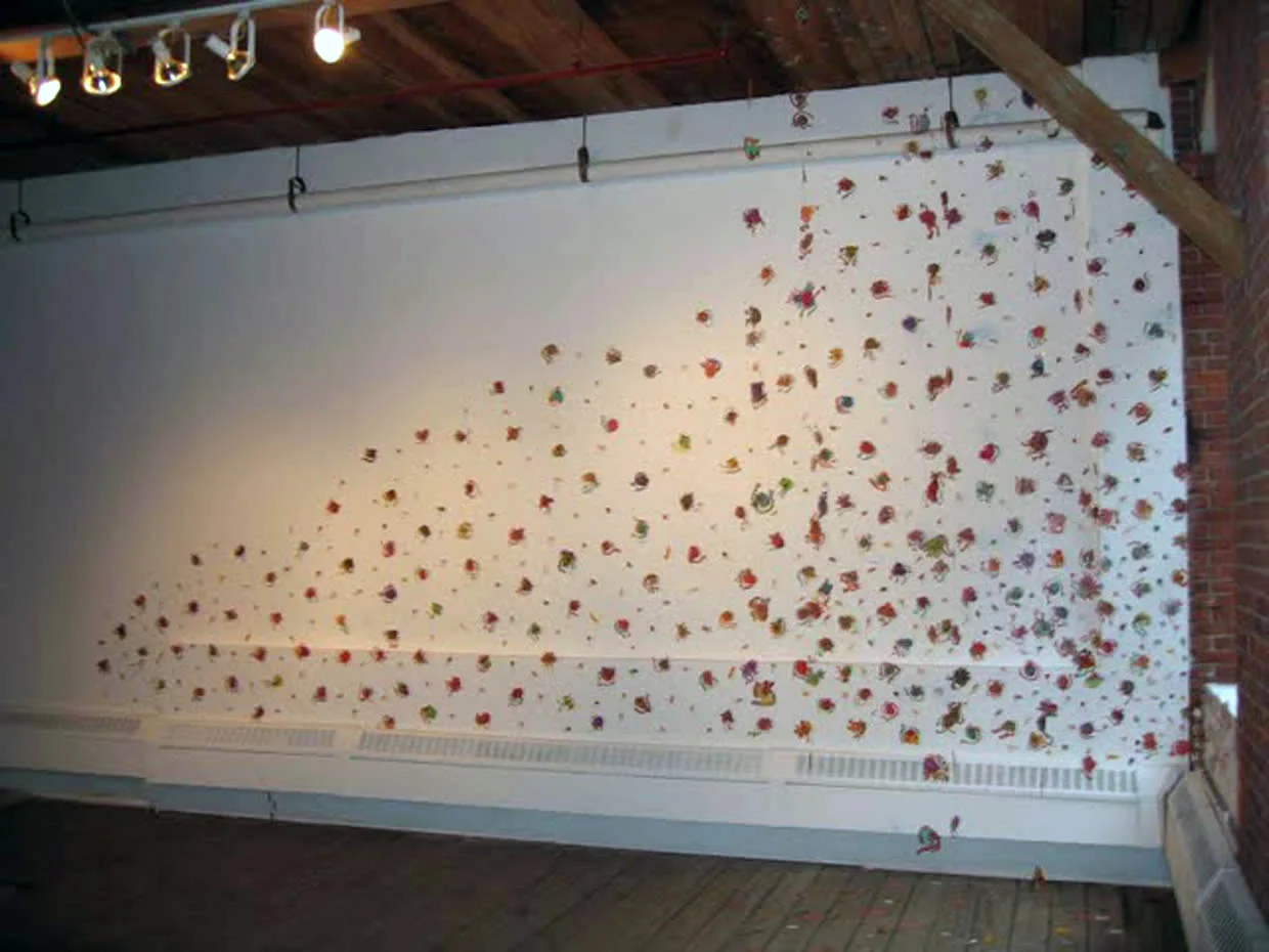 Pillar of India Acrylic and Mylar and oil pen 2005-2006