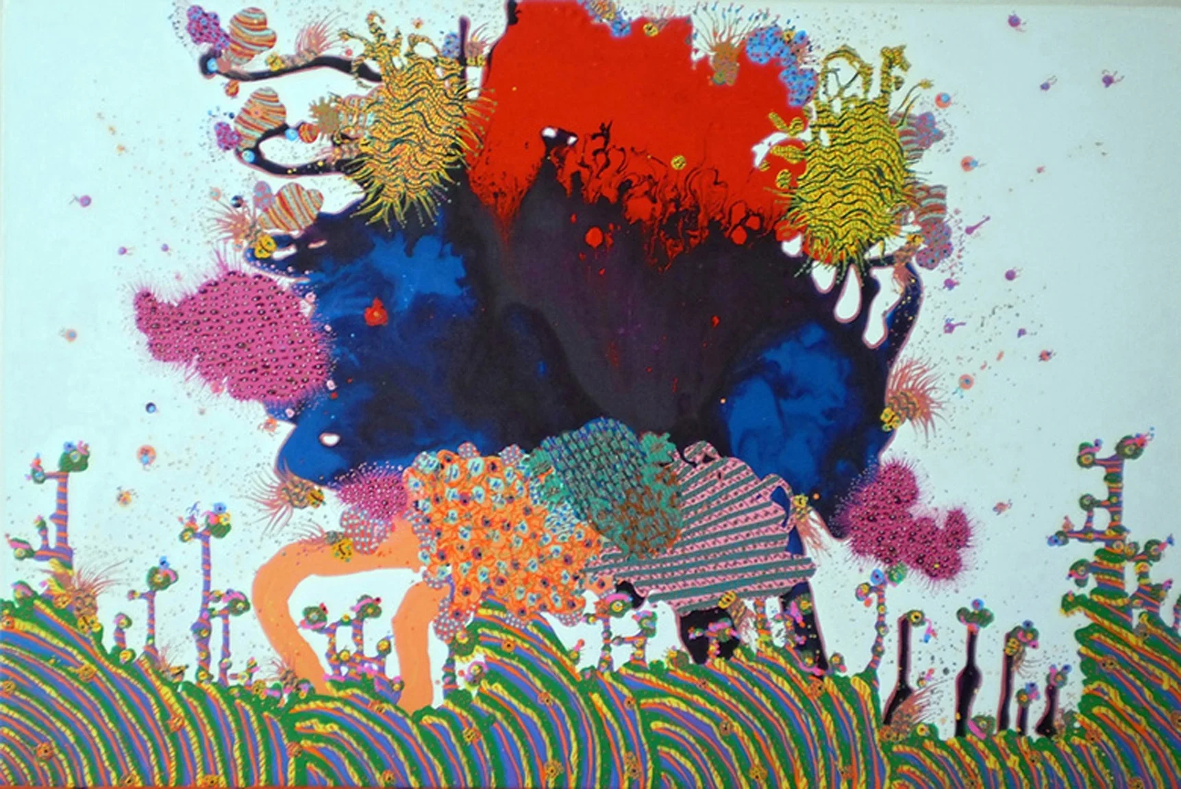 Love and Free Acrylic and Oil Pen 2015 24" x 36"