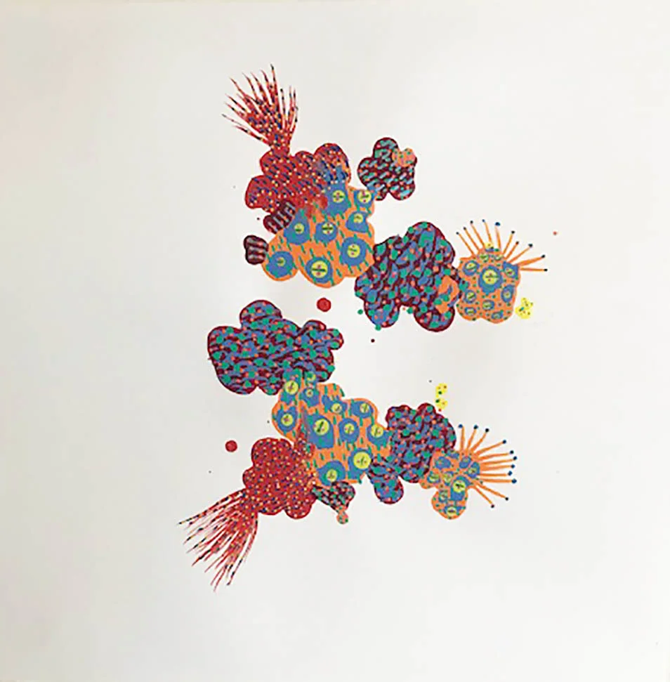 Virus of Nature 2019 Acrylic and paint marker on paper 12x12in