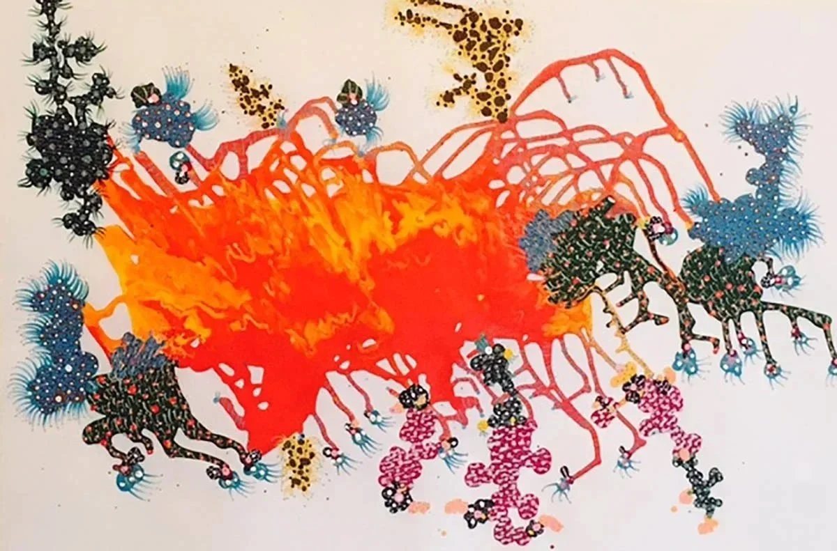 Many Ways to go Acrylic on paper 2017 23" x 35" 