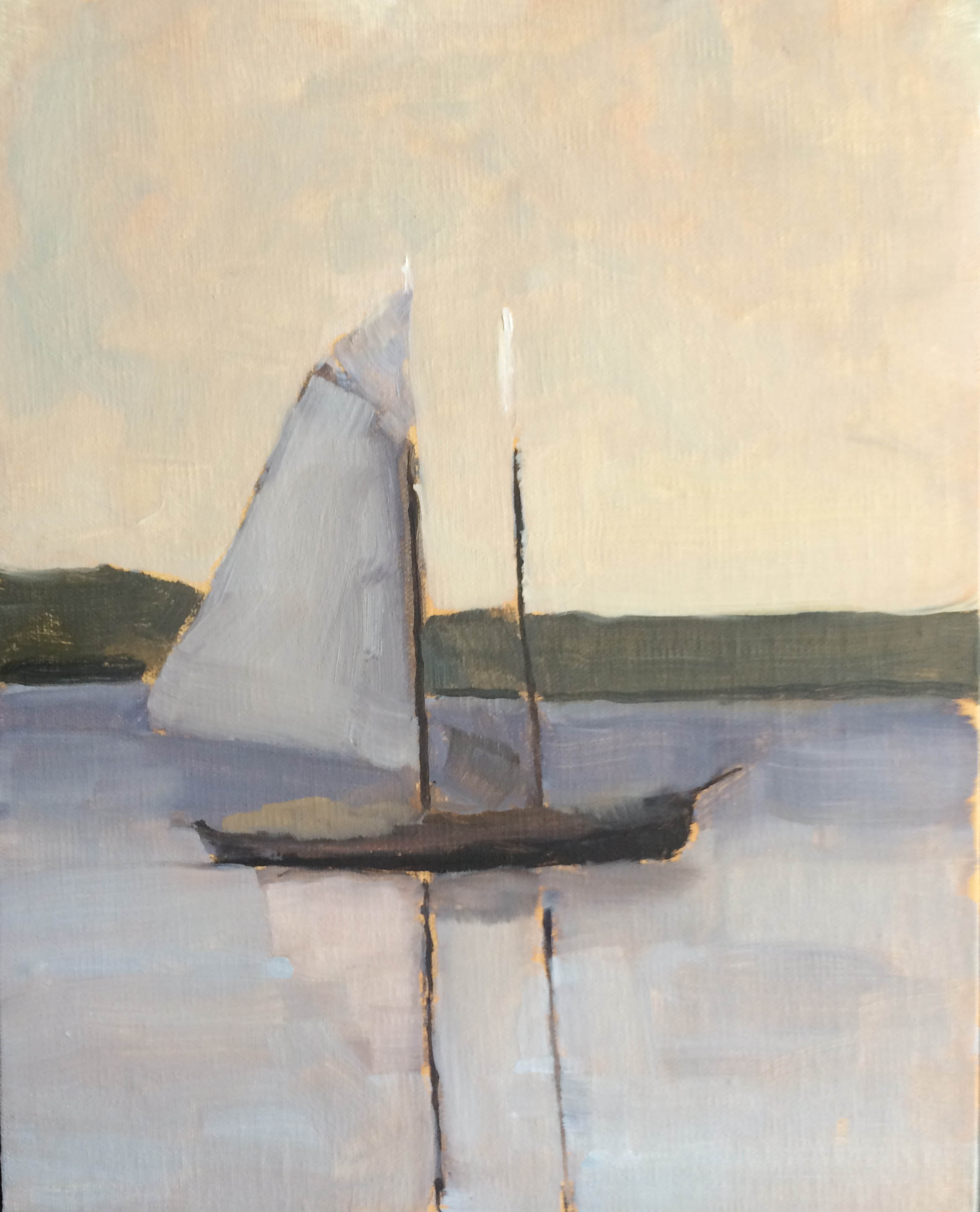 Maine Coast Sailboat