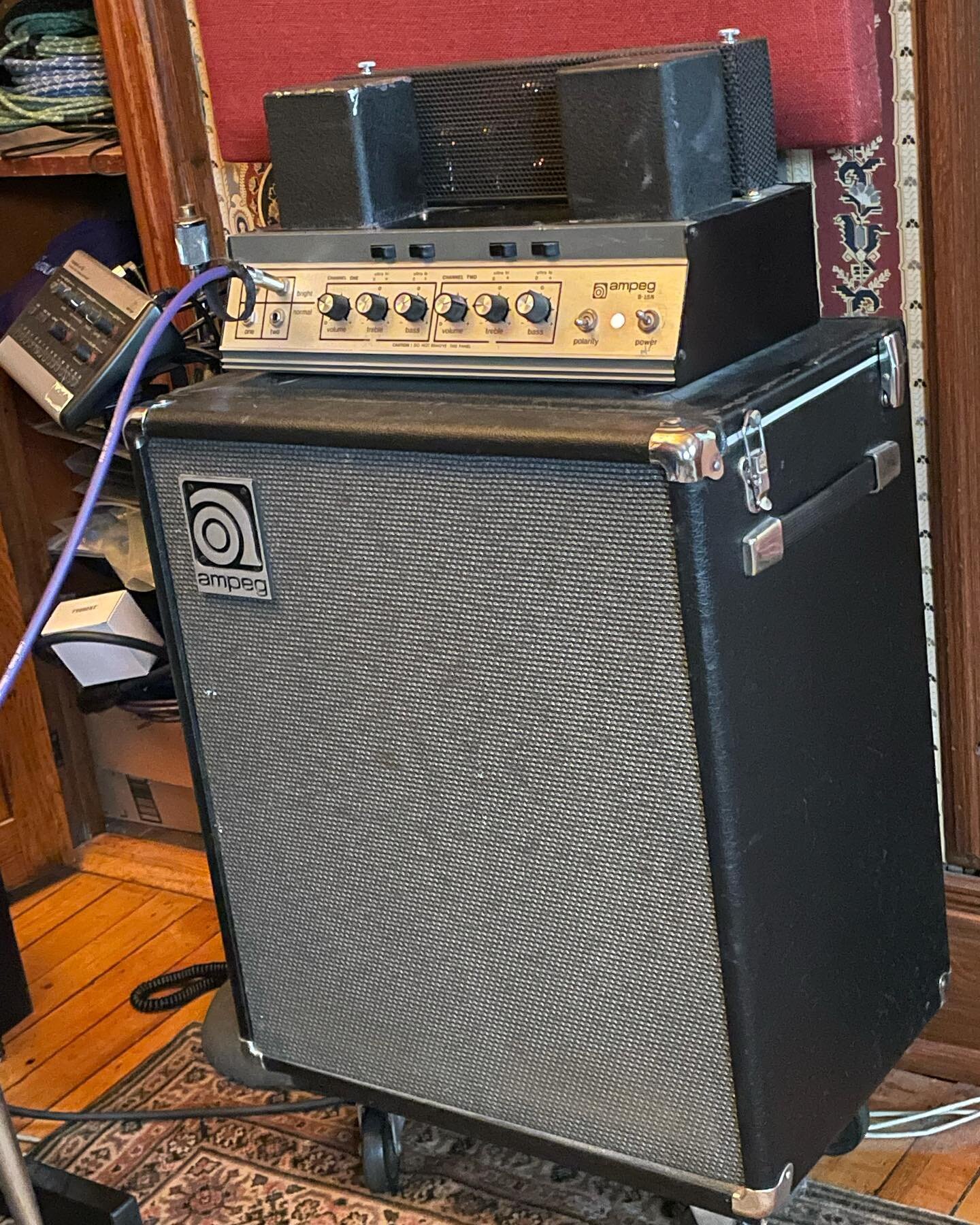 We chose our 1970&rsquo;s @ampeg B15-N as another option for a guitar part that needed to fill in the low end for @cjk.bgm arrangement.