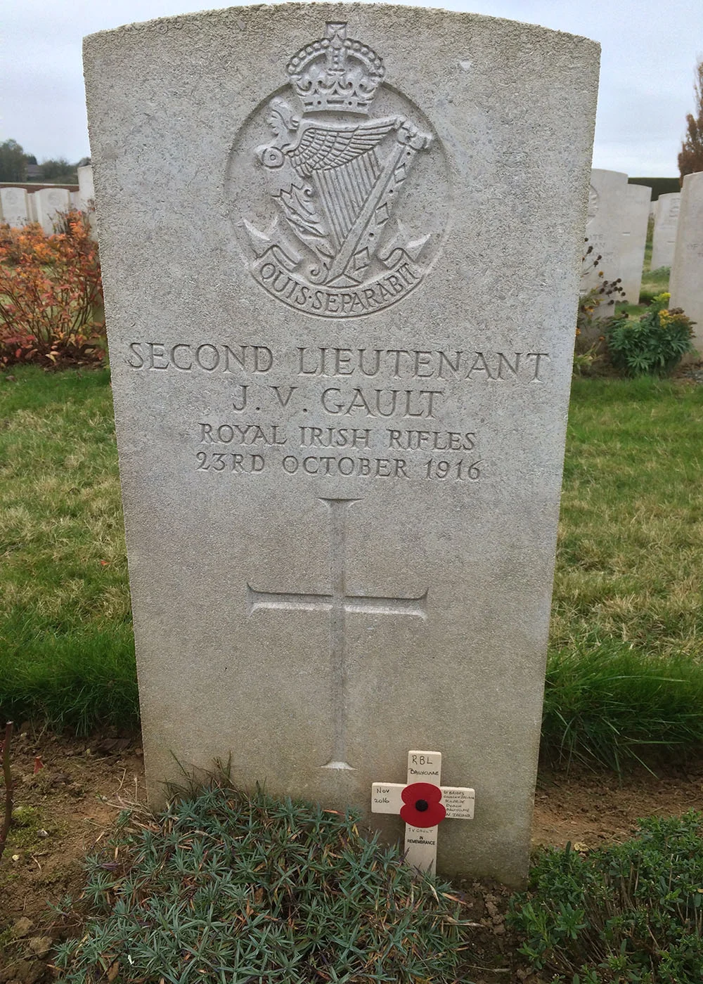CWGC Memorial in Bancourt British Cemetery, Pas de Calais, France