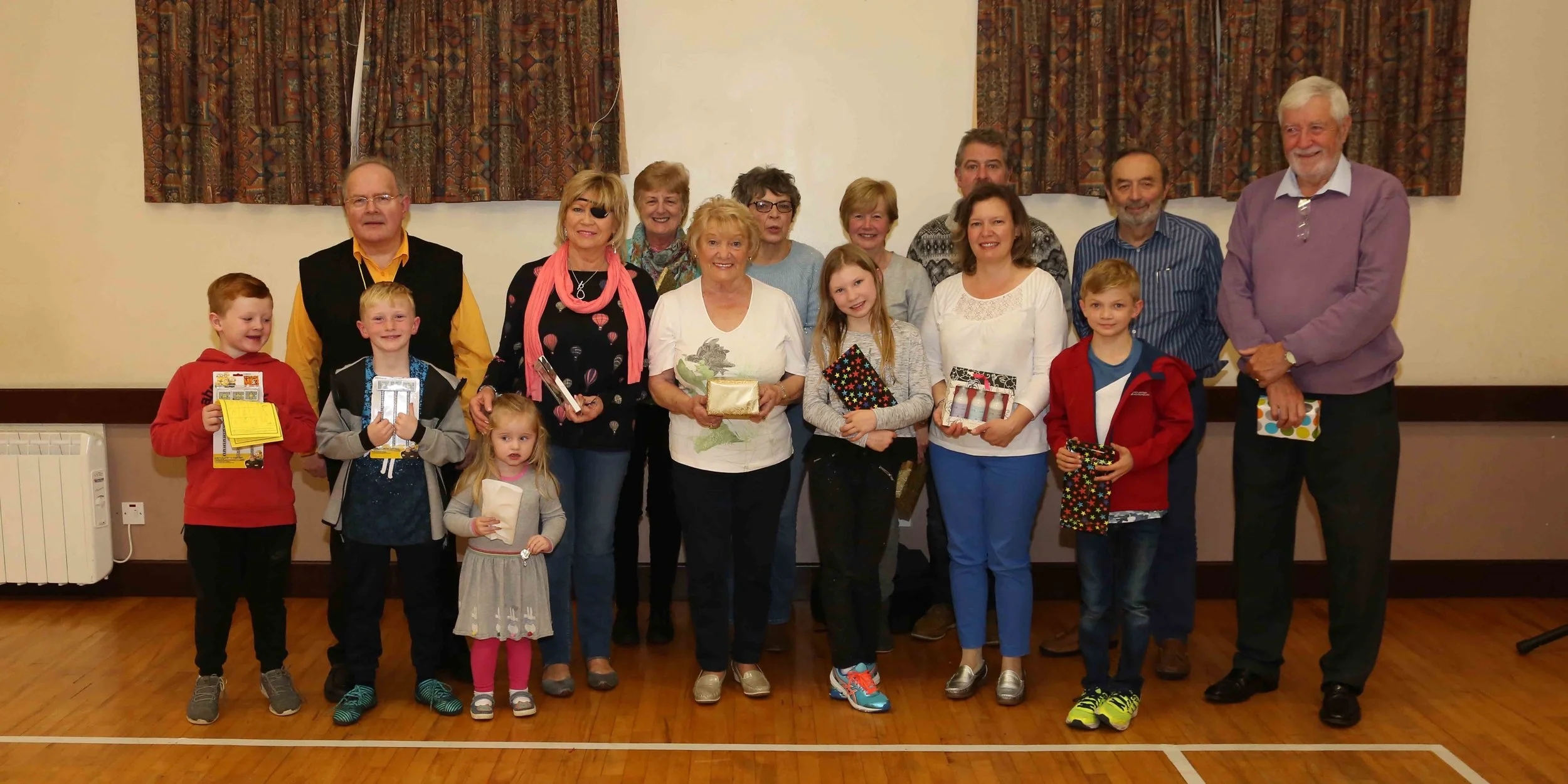 Prize winners at the beetle drive