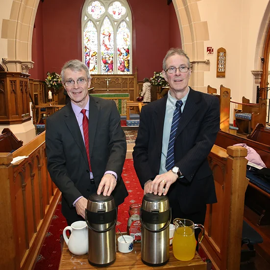 David and George Rea were on hand with tea and coffee.