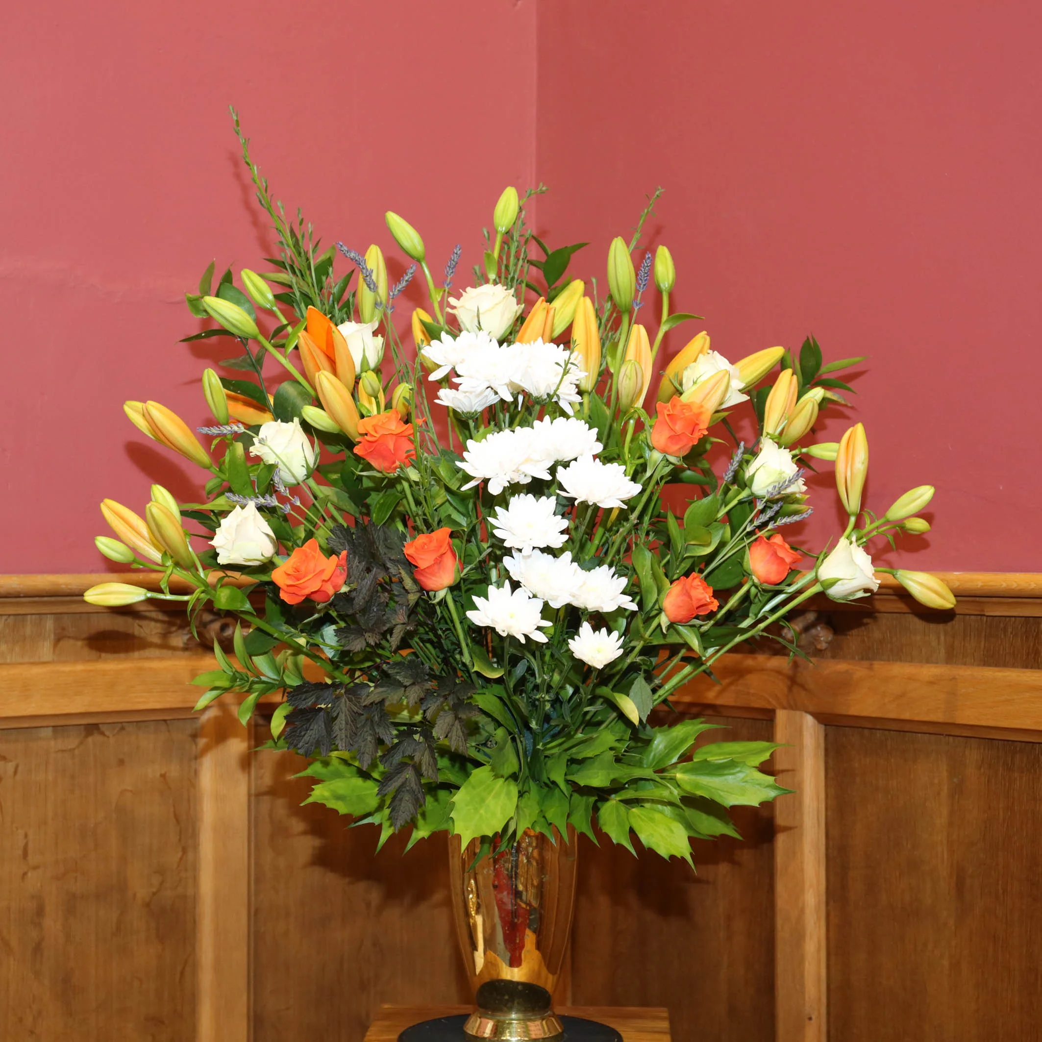 Floral Display in the Sanctuary for this morning’s Holy Communion Service