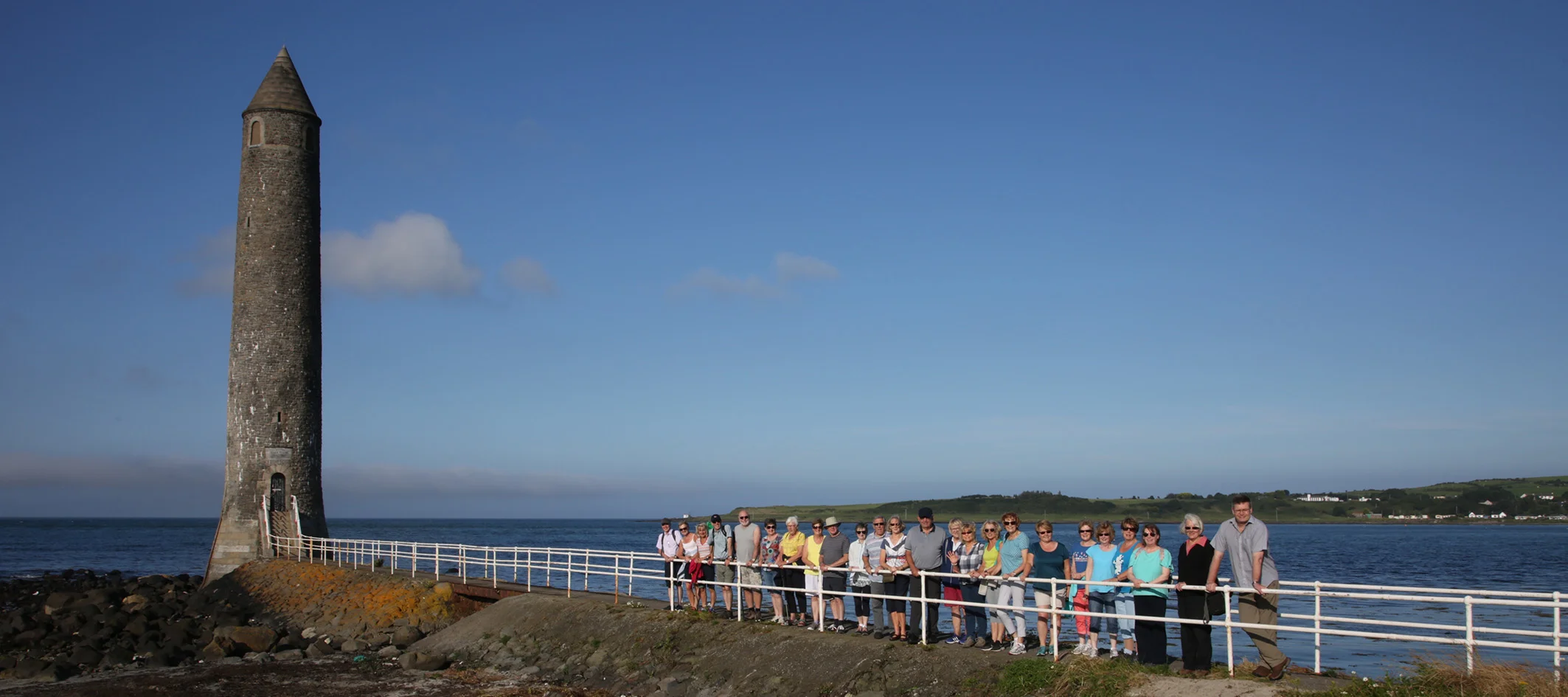 St Bride’s Rambling Group at the Chaine Memorial Tower