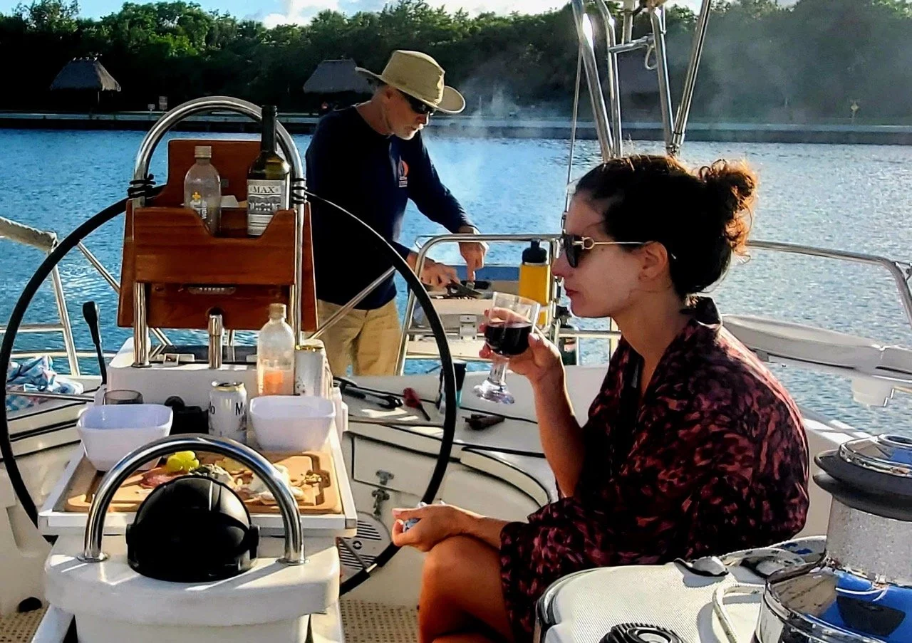 Enjoying diner by Destino Charters Sailboat Miami.jpeg (Copy)