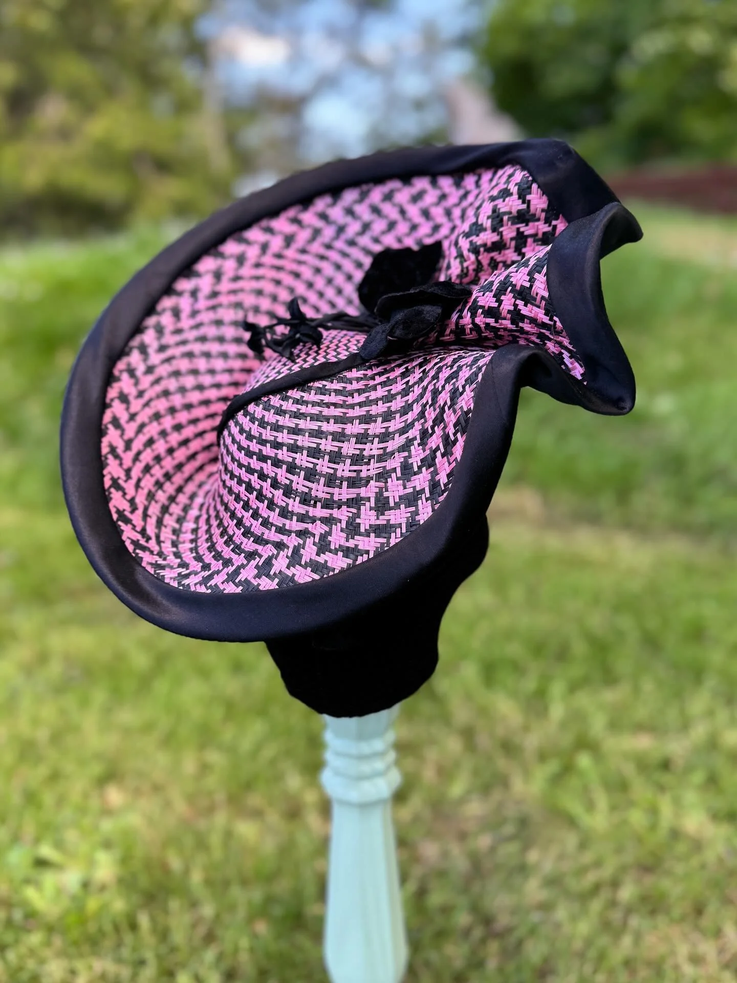 So excited when the right person connects with the perfect hat for them. This beauty traveled from Oregon to be displayed at the MET in New York and then in the New York Garment District and then back to Oregon and now it has found its forever home w