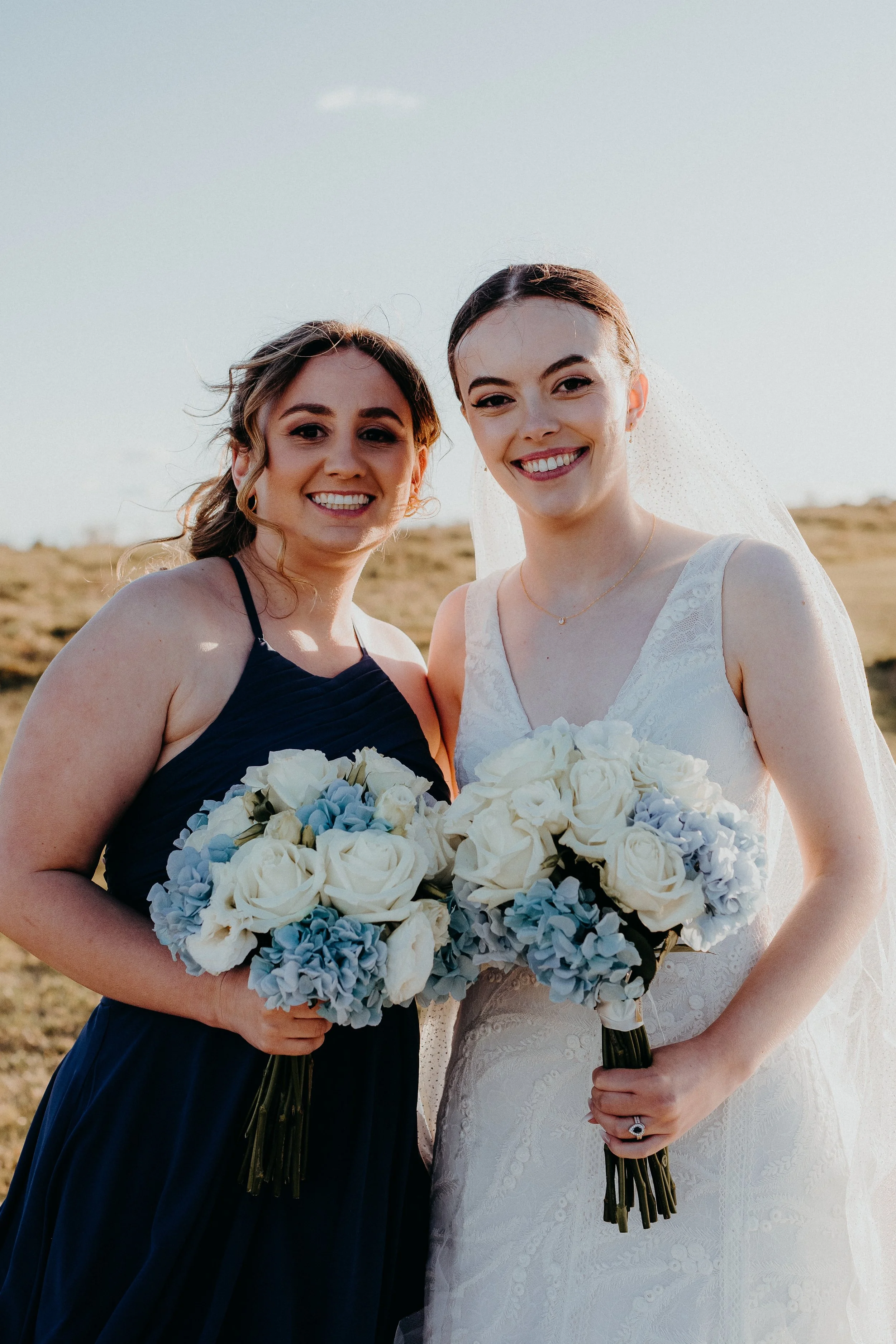 Bride hair and bridesmaid hair