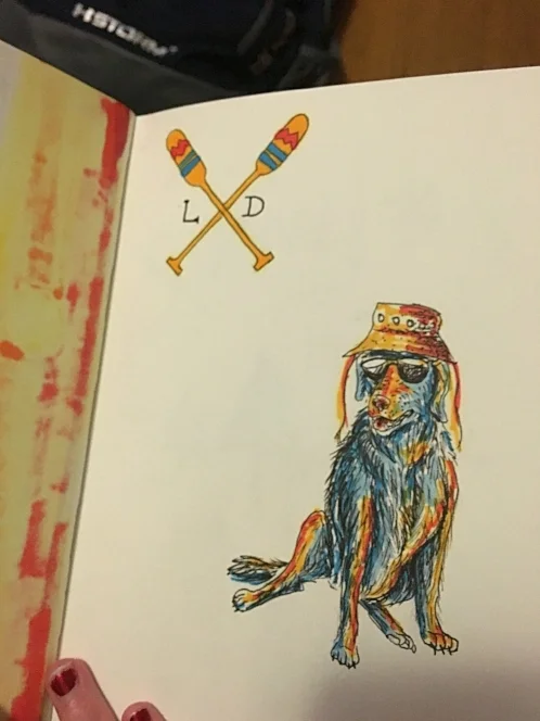 Fisherman Dog Color Sketch