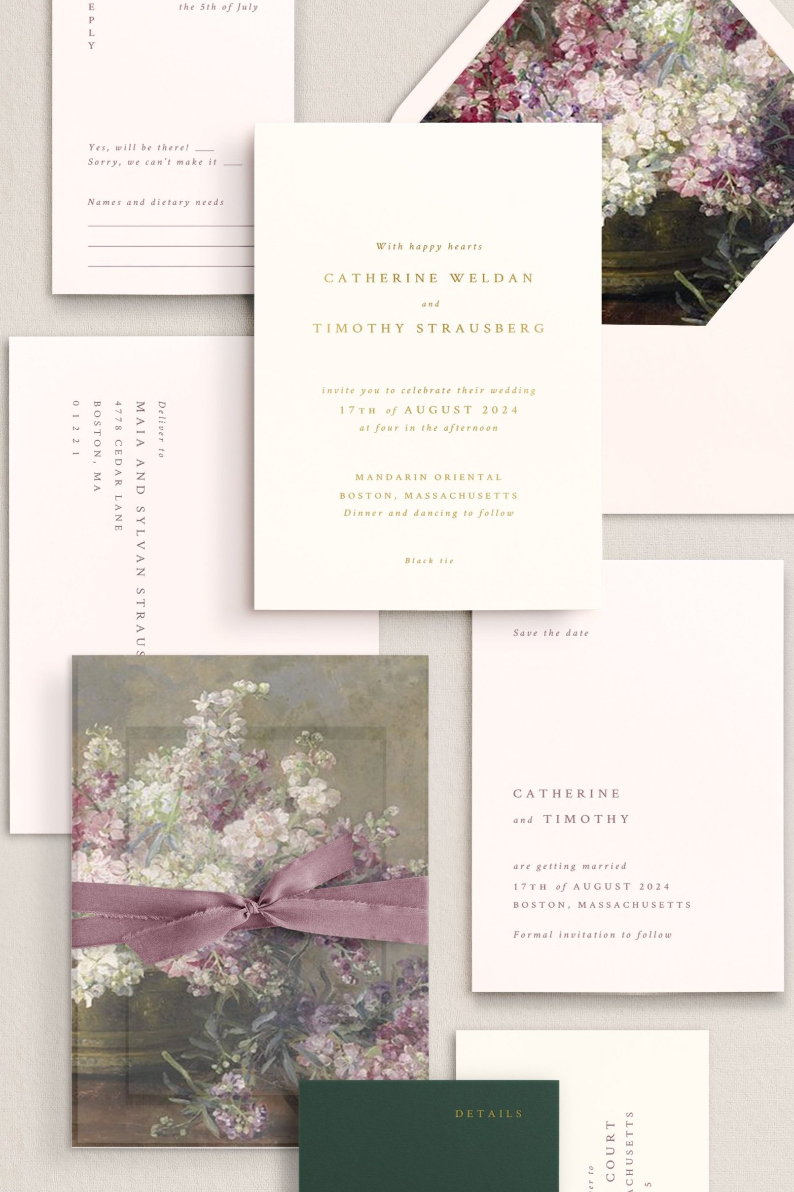 Avalene semi-custom invitation suite