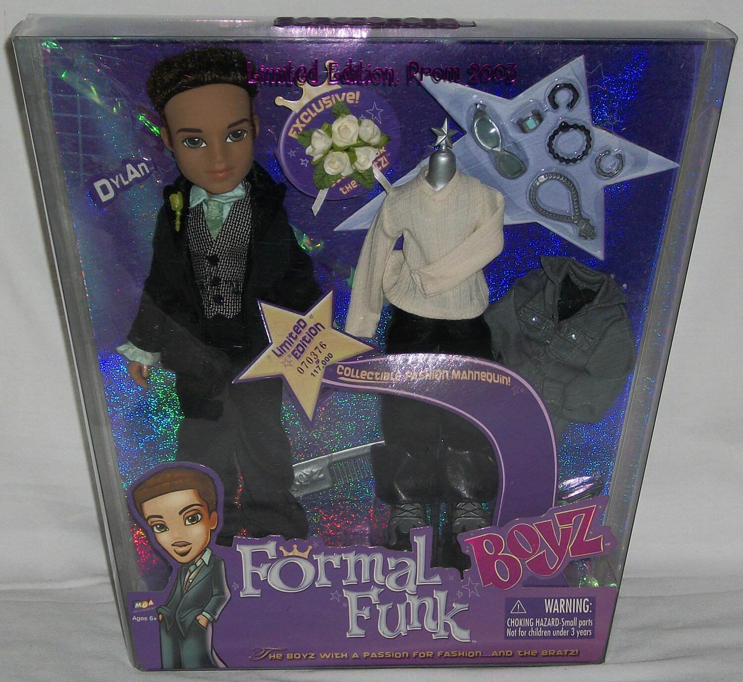 Bratz Boyz The Nu-Cool Collection Dylan Doll Toy of the Year 2003 MGA NRFB  