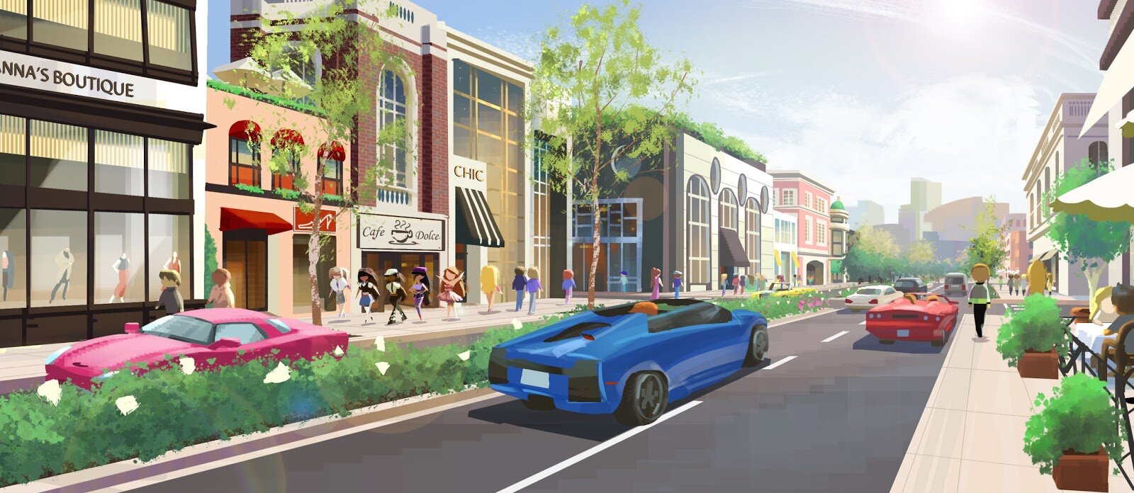 Chic Street, a shopping hotspot inspired by Rodeo Drive in Beverly Hills.