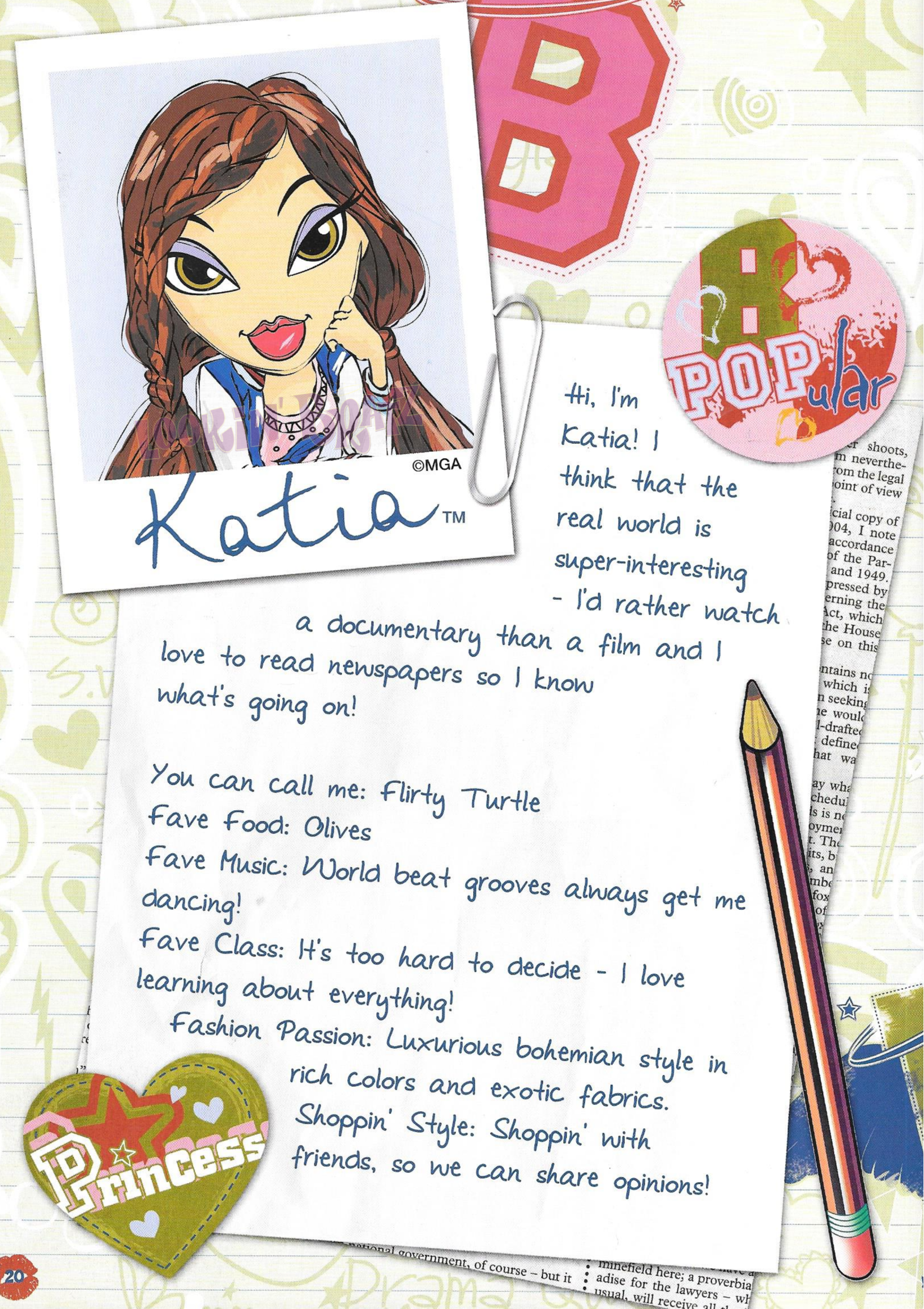 Katia, Characters