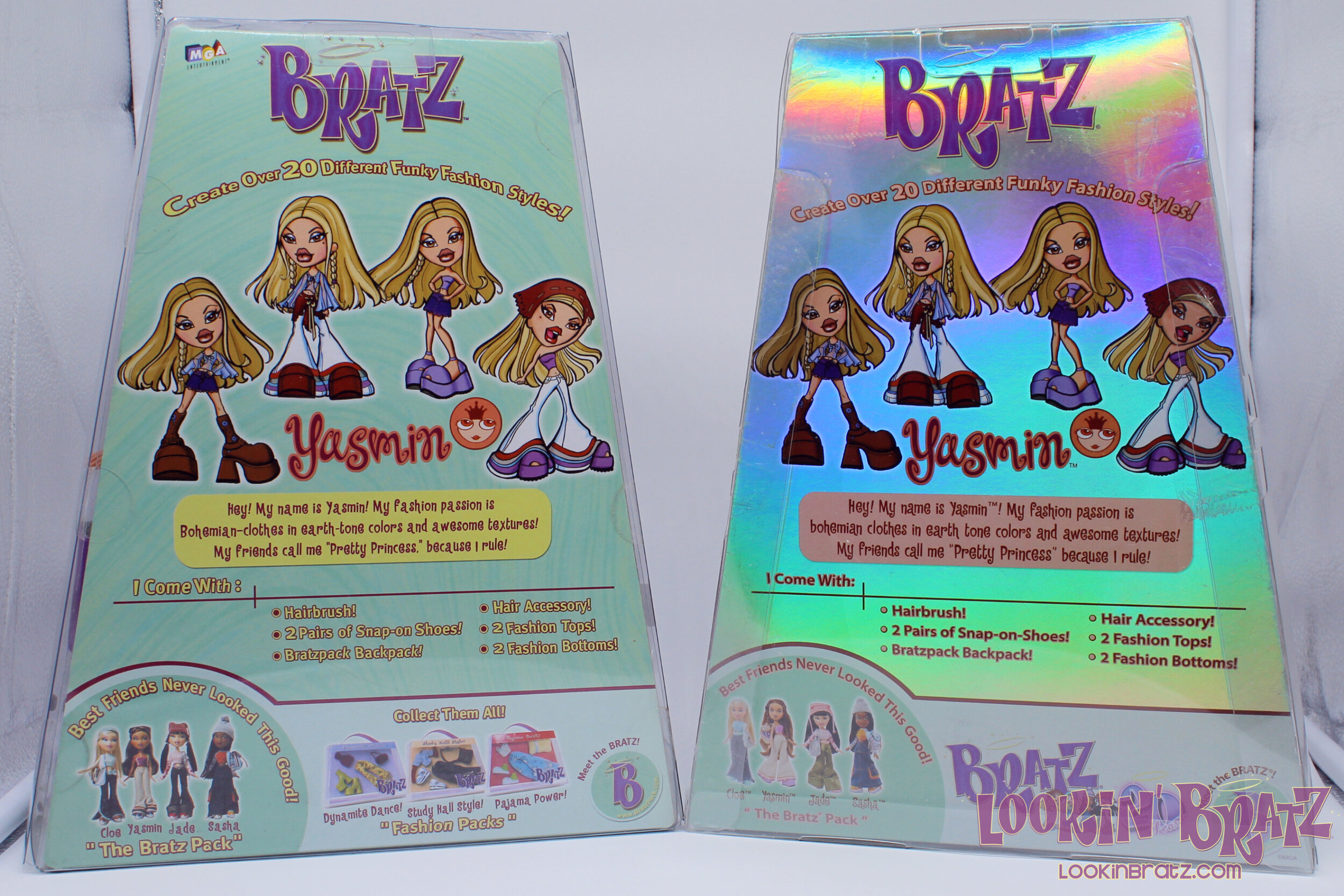 Bratz First Edition 2005 Re-Release vs. 2021 Re-Release Yasmin (Back)