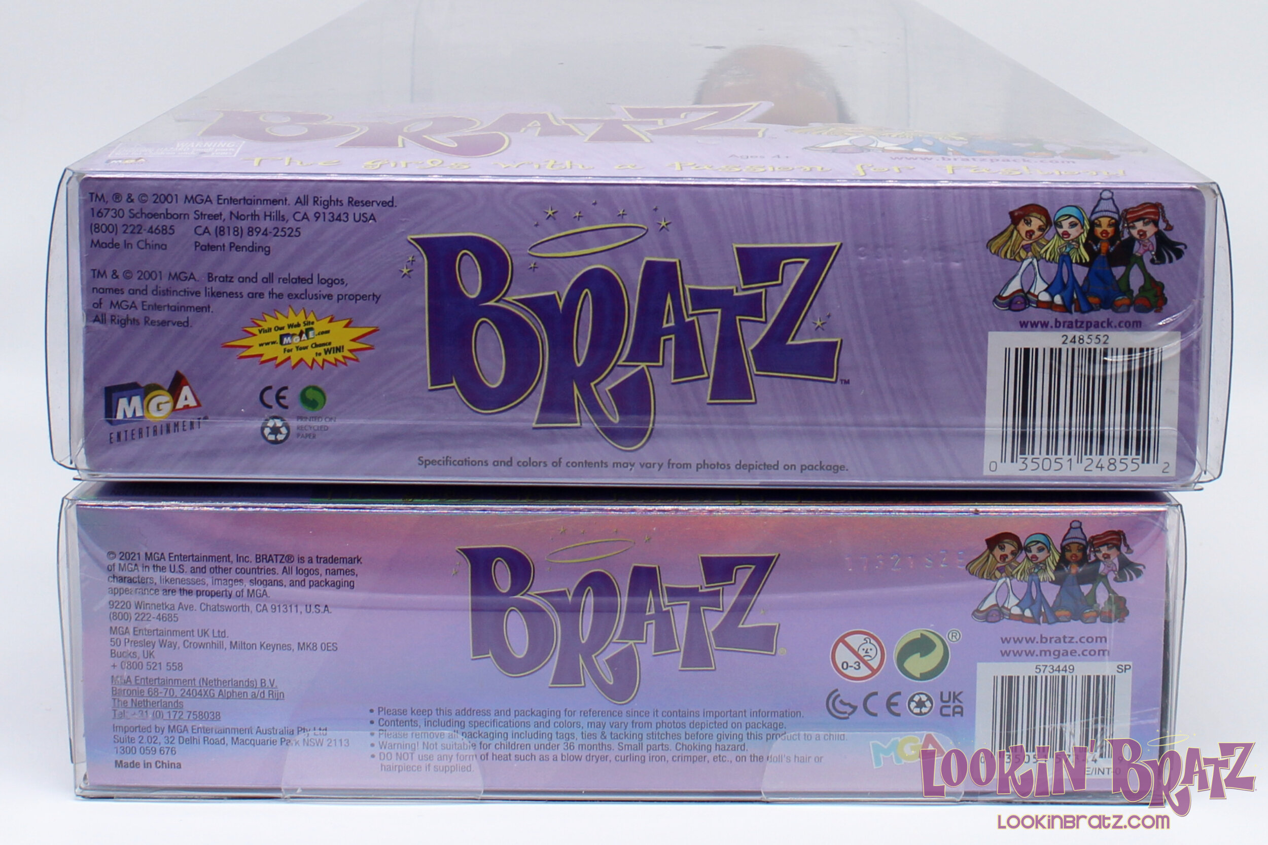 Bratz First Edition 2005 Re-Release vs. 2021 Re-Release Sasha (Bottom)