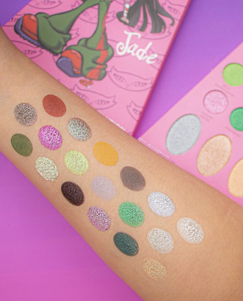 Bratz x Revolution Makeup Jade Palette Swatches