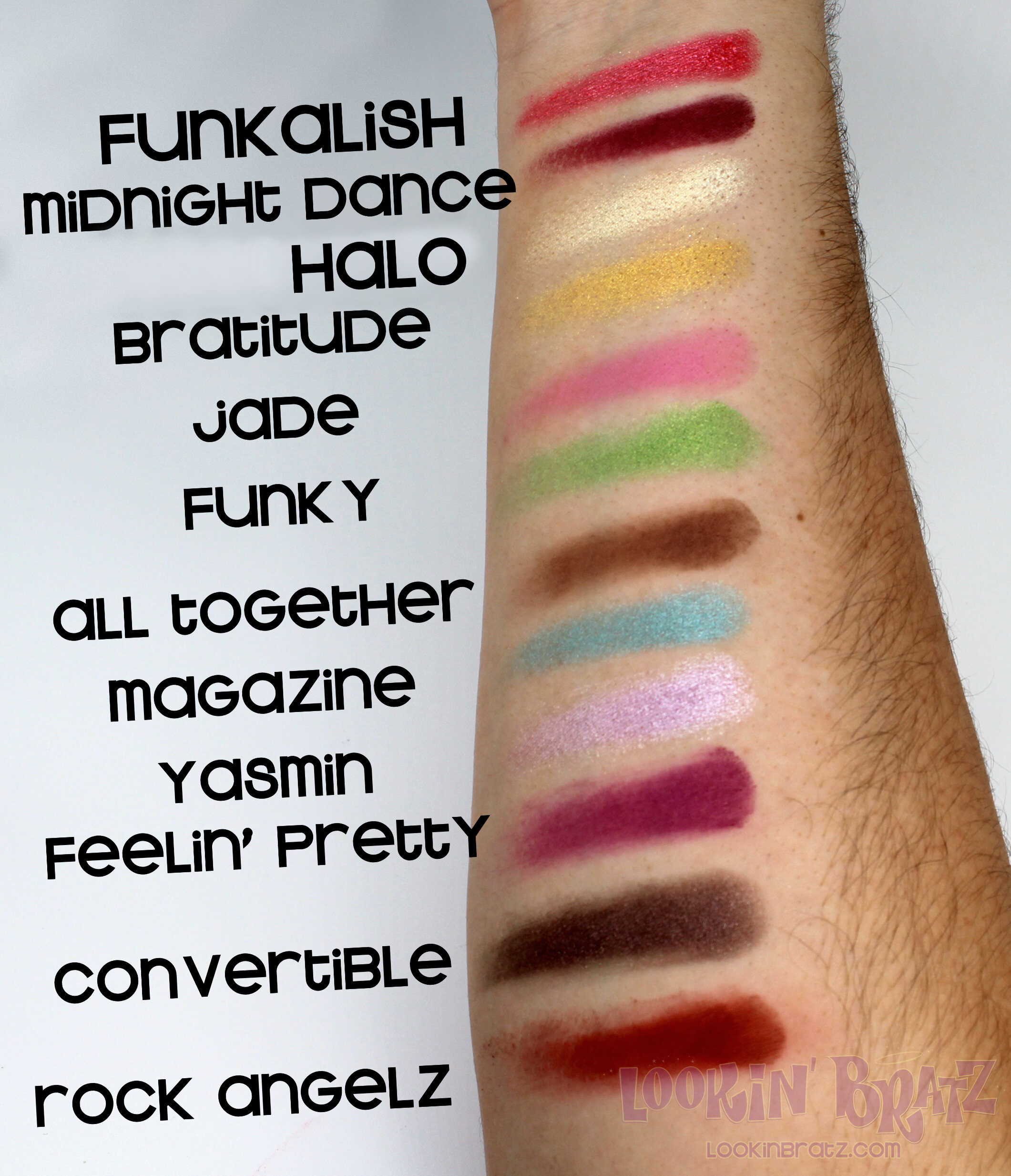 Bratz x Revolution 27-Pan Eyeshadow Palette Swatches #2