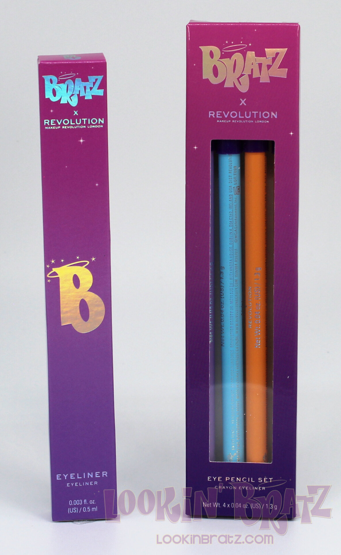Bratz x Revolution Eyeliner and Eye Pencils Packaging